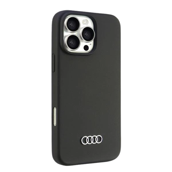Apple iPhone 16 Pro Max Audi Silicone (AU-LSRIP16PM-Q3/D1-BK) dėklas telefonui juodos spalvos aprašymas - Prekės nuotrauka