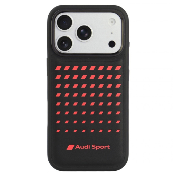 Dėklas Audi Sport Synthetic Leather MagSafe Case for iPhone 18 Pro / 17 Pro - Juodas aprašymas - Prekės nuotrauka