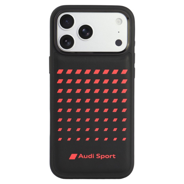 Dėklas Audi Sport Synthetic Leather MagSafe Case for iPhone 18 Pro Max / 17 Pro Max - Juodas aprašymas - Prekės nuotrauka