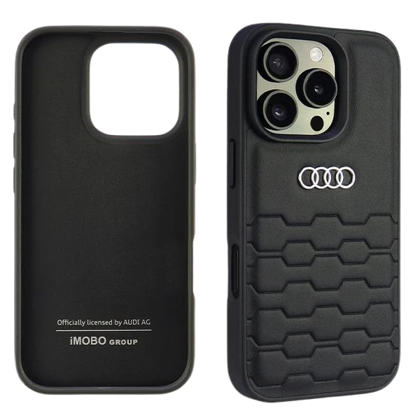Apple iPhone 16 Pro Max Audi Synthetic Leather (AU-TPUPCIP16PM-GT/D2-BK) dėklas telefonui juodos spalvos aprašymas - Prekės nuotrauka Apple iPhone 16 Pro Max Audi Synthetic Leather (AU-TPUPCIP16PM-GT/D2-BK) dėklas telefonui juodos spalvos aprašymas - Prekės nuotrauka
