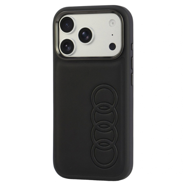 Dėklas Audi TT Synthetic Leather MagSafe Case for iPhone 18 Pro / 17 Pro - Juodas aprašymas - Prekės nuotrauka