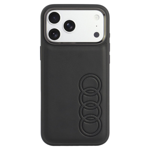 Dėklas Audi TT Synthetic Leather MagSafe Case for iPhone 18 Pro Max / 17 Pro Max - Juodas aprašymas - Prekės nuotrauka