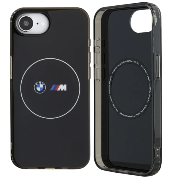 Dėklas BMW IML Metal Baltas Circle MagSafe iPhone 16e Case - Juodas aprašymas - Prekės nuotrauka