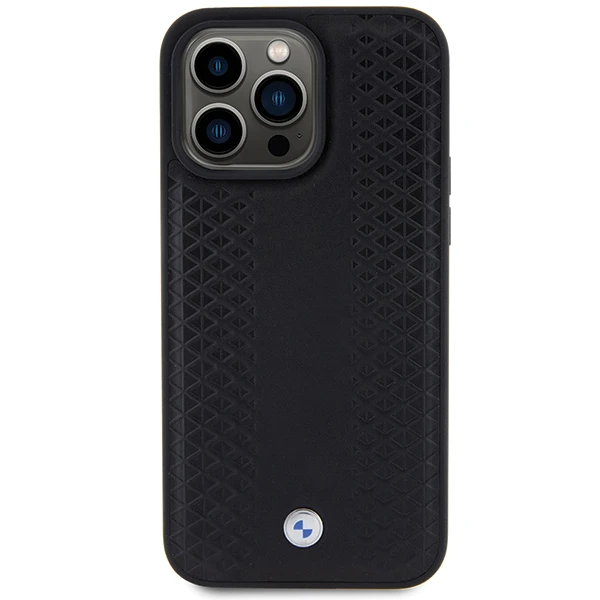 BMW Leather Diamond Pattern dėklas iPhone 15 Pro Max - juodas aprašymas - Prekės nuotrauka BMW Leather Diamond Pattern dėklas iPhone 15 Pro Max - juodas aprašymas - Prekės nuotrauka