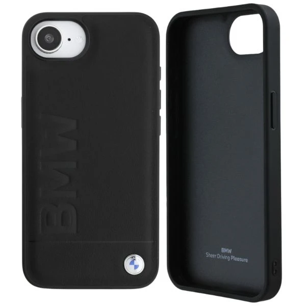 Dėklas BMW Leather Hot Stamp iPhone 16e Case - Juodas aprašymas - Prekės nuotrauka