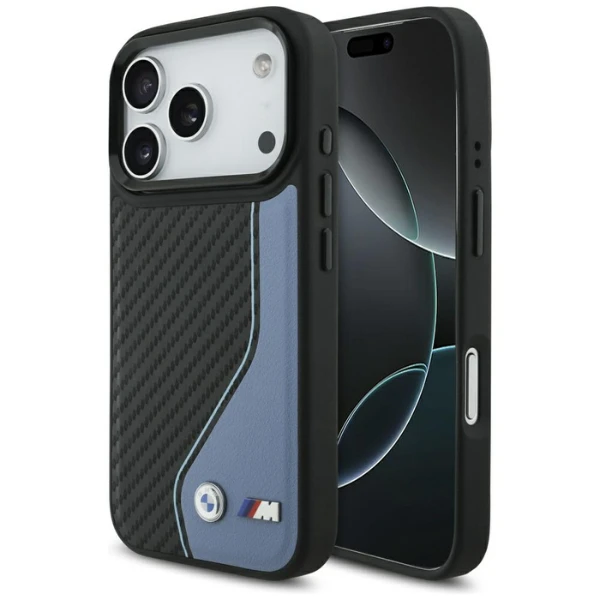 BMW M anglies pluošto logotipo „MagSafe“ dėklas, skirtas „iPhone 17 Pro“ - Mėlyna aprašymas - Prekės nuotrauka