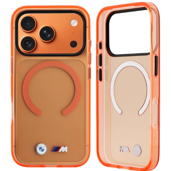 Dėklas BMW M IML Metal Logos MagSafe Case for iPhone 17 Pro - Pro Oranžinis aprašymas - Prekės nuotrauka