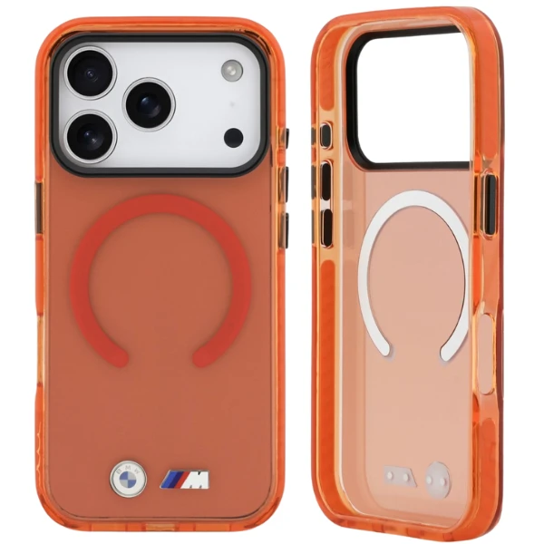 Dėklas BMW M IML Shockproof Metal Logos MagSafe Case for iPhone 17 Pro - Pro Oranžinis aprašymas - Prekės nuotrauka