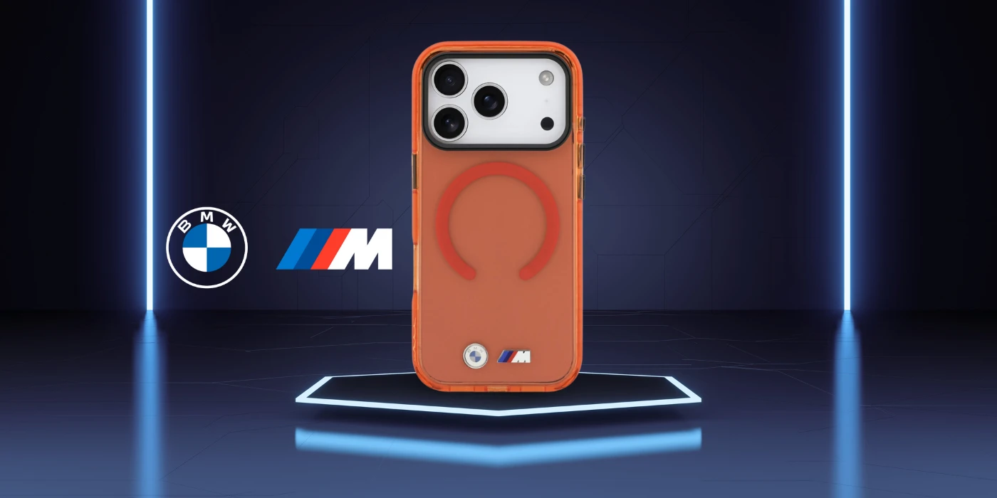 Dėklas BMW M IML Shockproof Metal Logos MagSafe Case for iPhone 17 Pro - Pro Oranžinis aprašymas - Prekės nuotrauka