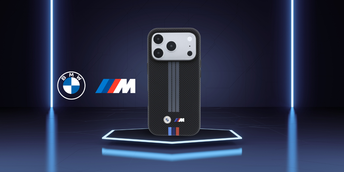 BMW M Quadrille Kevlar Anthracite & Tricolor Print Lines MagSafe dėklas, skirtas iPhone 17 Pro / 18 Pro - Juodas aprašymas - Prekės nuotrauka