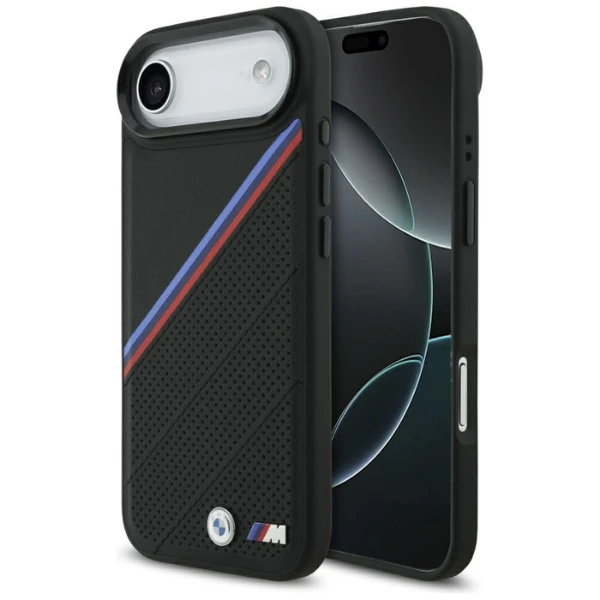 Dėklas BMW M Tricolor Metal Logo MagSafe skirtas Apple iPhone 17 Air juodos spalvos aprašymas - Prekės nuotrauka Dėklas BMW M Tricolor Metal Logo MagSafe skirtas Apple iPhone 17 Air juodos spalvos aprašymas - Prekės nuotrauka