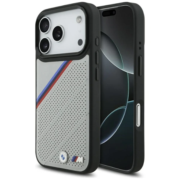 Dėklas BMW M Tricolor Metal Logo MagSafe skirtas Apple iPhone 17 Pro pilka aprašymas - Prekės nuotrauka Dėklas BMW M Tricolor Metal Logo MagSafe skirtas Apple iPhone 17 Pro pilka aprašymas - Prekės nuotrauka