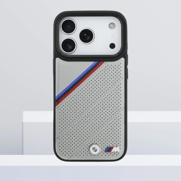 Dėklas BMW M Tricolor Metal Logo MagSafe skirtas Apple iPhone 17 Pro pilka aprašymas - Prekės nuotrauka Dėklas BMW M Tricolor Metal Logo MagSafe skirtas Apple iPhone 17 Pro pilka aprašymas - Prekės nuotrauka