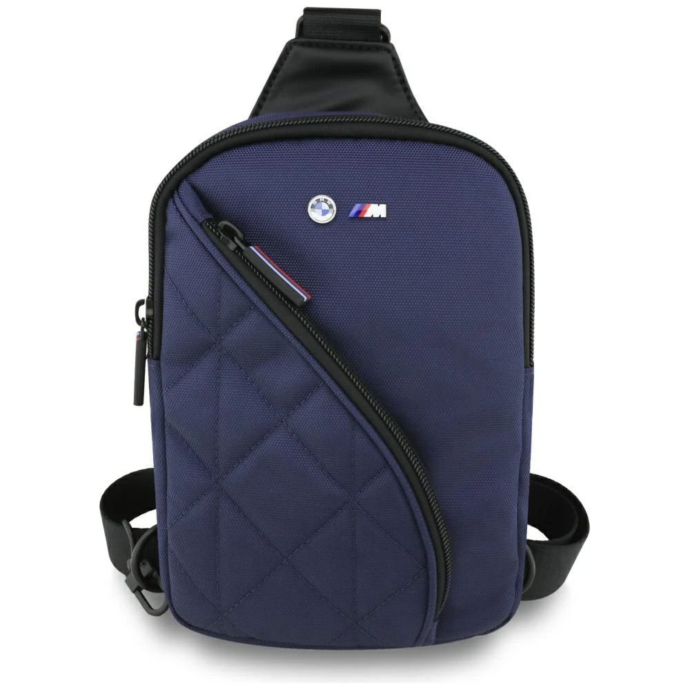 BMW Nylon Pocket & Metal Logo Crossbody Phone Bag - Navy Mėlyna aprašymas - Prekės nuotrauka