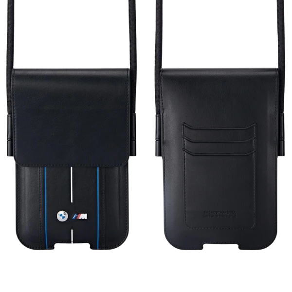 BMW Phone Pouch Mėlyna Stripes Phone Bag - Juodas aprašymas - Prekės nuotrauka