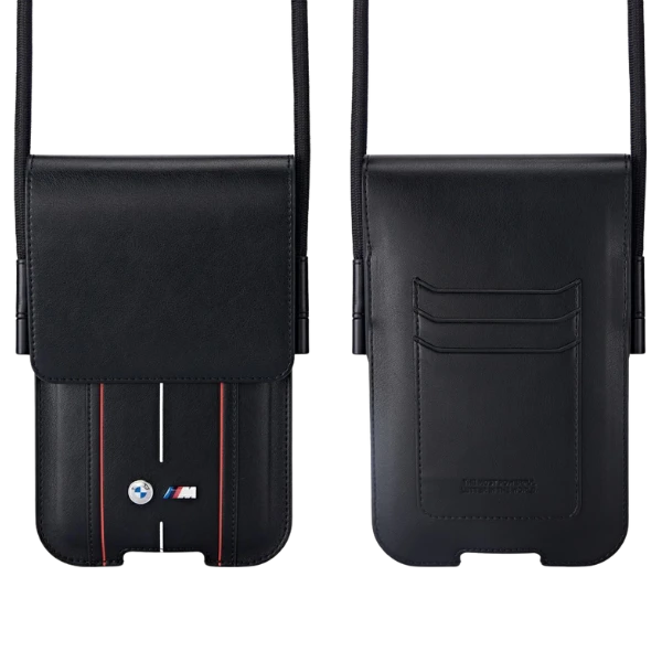 BMW Phone Pouch Raudona Stripes Phone Bag - Juodas aprašymas - Prekės nuotrauka BMW Phone Pouch Raudona Stripes Phone Bag - Juodas aprašymas - Prekės nuotrauka