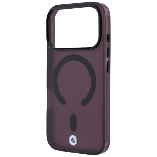 Dėklas BMW Sign Frosted IML & Metal Logo MagSafe Case for iPhone 18 Pro Max / 17 Pro Max - Burgundy aprašymas - Prekės nuotrauka