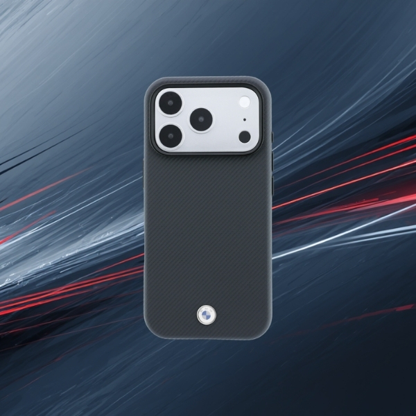 BMW Sign Kevlar Metal Logo MagSafe dėklas iPhone 18 Pro Max / 17 Pro Max - Tamsiai pilkas aprašymas - Prekės nuotrauka