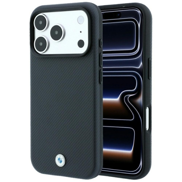 BMW Sign Kevlar Metal Logo MagSafe dėklas iPhone 18 Pro Max / 17 Pro Max - Tamsiai pilkas aprašymas - Prekės nuotrauka