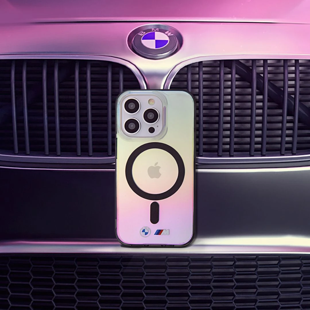BMW sidabrinis žiedas „Magsafe“ dėklas, skirtas „iPhone“