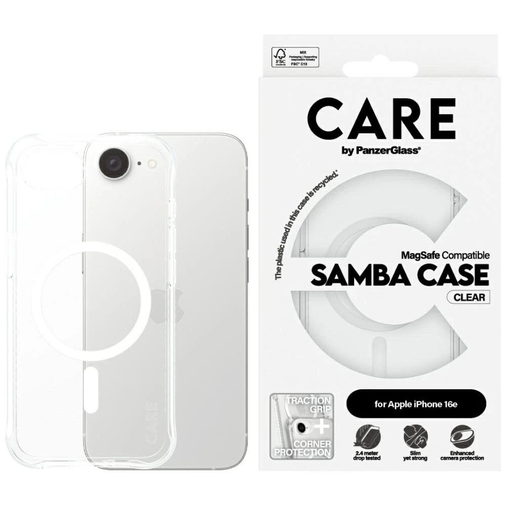 Panzer Glass Dėklas CARE by PanzerGlass Fashion MagSafe skirtas Apple iPhone 16e skaidrus aprašymas - Prekės nuotrauka Panzer Glass Dėklas CARE by PanzerGlass Fashion MagSafe skirtas Apple iPhone 16e skaidrus aprašymas - Prekės nuotrauka