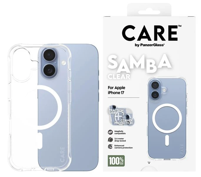 „Panzer Glass CARE by PanzerGlass“ madingas „Samba MagSafe“ dėklas, skirtas „iPhone 17 Pro Max“ – rudas aprašymas - Prekės nuotrauka