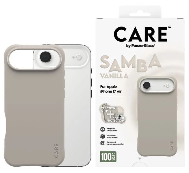 „Panzer Glass CARE by PanzerGlass“ madingas „Samba MagSafe“ dėklas, skirtas „iPhone Air“ – pilkas aprašymas - Prekės nuotrauka „Panzer Glass CARE by PanzerGlass“ madingas „Samba MagSafe“ dėklas, skirtas „iPhone Air“ – pilkas aprašymas - Prekės nuotrauka