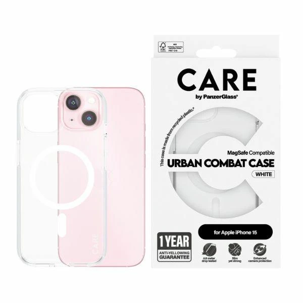 „Panzer Glass CARE by PanzerGlass Urban Combat“ dėklas „MagSafe“, skirtas „iPhone 15“ – Baltas aprašymas - Prekės nuotrauka „Panzer Glass CARE by PanzerGlass Urban Combat“ dėklas „MagSafe“, skirtas „iPhone 15“ – Baltas aprašymas - Prekės nuotrauka