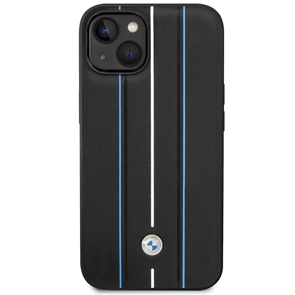 Dėklas BMW BMHCP14S22RVSK iPhone 14 6,1 colio juodas/juodas kietas odinis antspaudas mėlynos linijos aprašymas - Prekės nuotrauka Dėklas BMW BMHCP14S22RVSK iPhone 14 6,1 colio juodas/juodas kietas odinis antspaudas mėlynos linijos aprašymas - Prekės nuotrauka