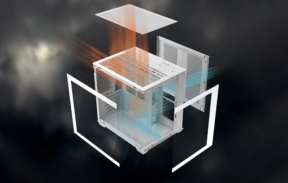 DarkFlash B275 computer case (baltas) aprašymas - Prekės nuotrauka