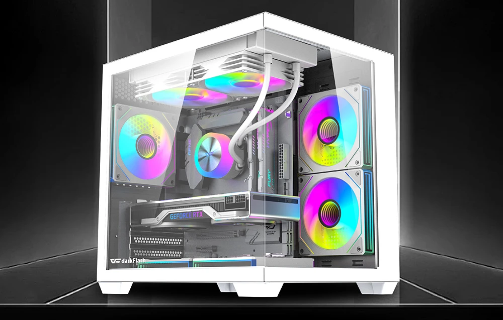 DarkFlash B275 computer case (baltas) aprašymas - Prekės nuotrauka