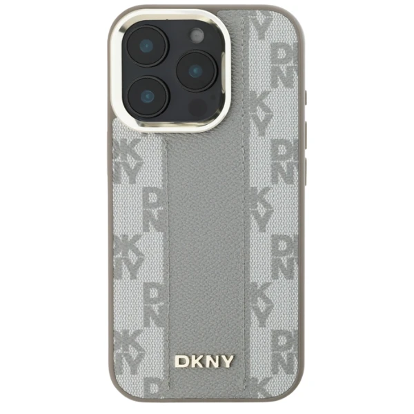 Dėklas DKNY Checkered Pattern Magsafe iPhone 16 Pro Case - rusvai gelsvas aprašymas - Prekės nuotrauka