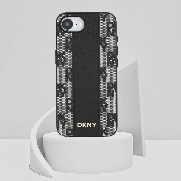 DKNY odinis languotas monofoninis dėklas MagSafe iPhone 16e - Juodas aprašymas - Prekės nuotrauka