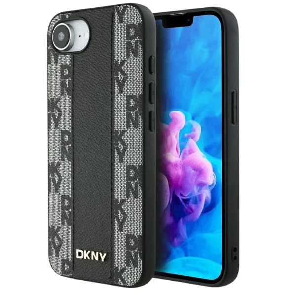 DKNY odinis languotas monofoninis dėklas MagSafe iPhone 16e - Juodas aprašymas - Prekės nuotrauka
