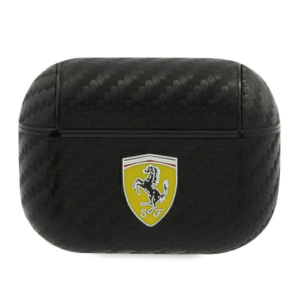 Dėklas Ferrari FESAPCABK AirPods Pro dangtelis juodas/juodas On Track PU Carbon aprašymas - Prekės nuotrauka