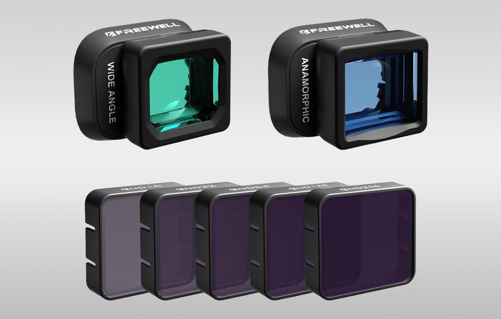 freewell Filter set FREEEWELL wide angle, anamorphic, ND for DJI Mini 4 Pro aprašymas - Prekės nuotrauka