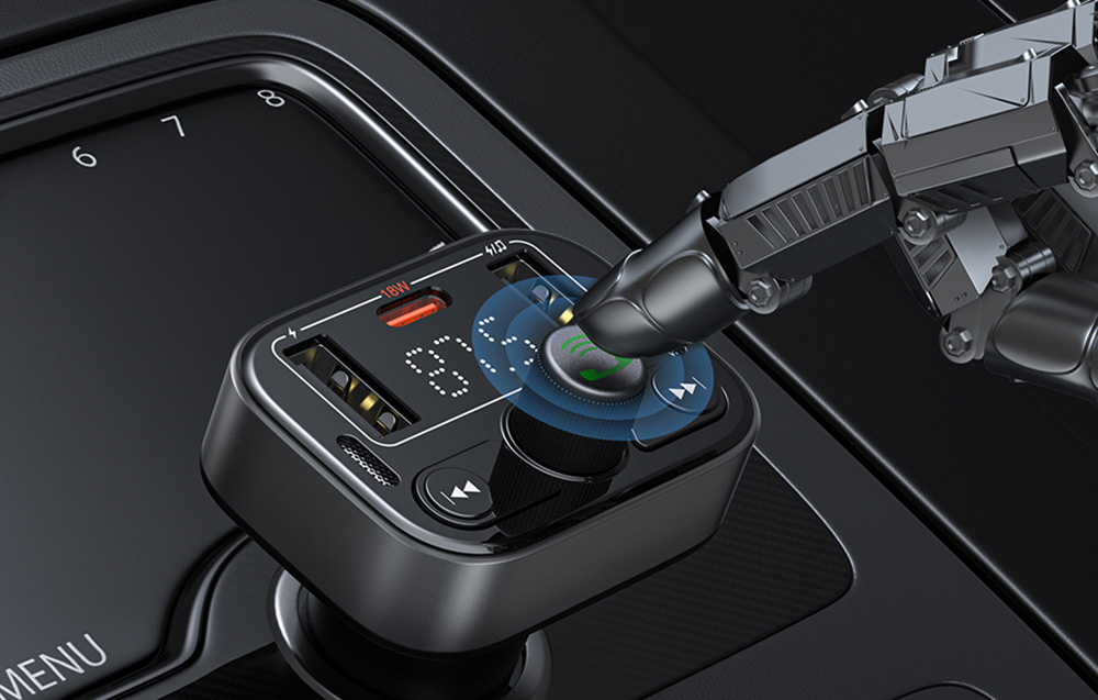 FM Transmitter Baseus S-09 Pro, Bluetooth (juodas) aprašymas - Prekės nuotrauka