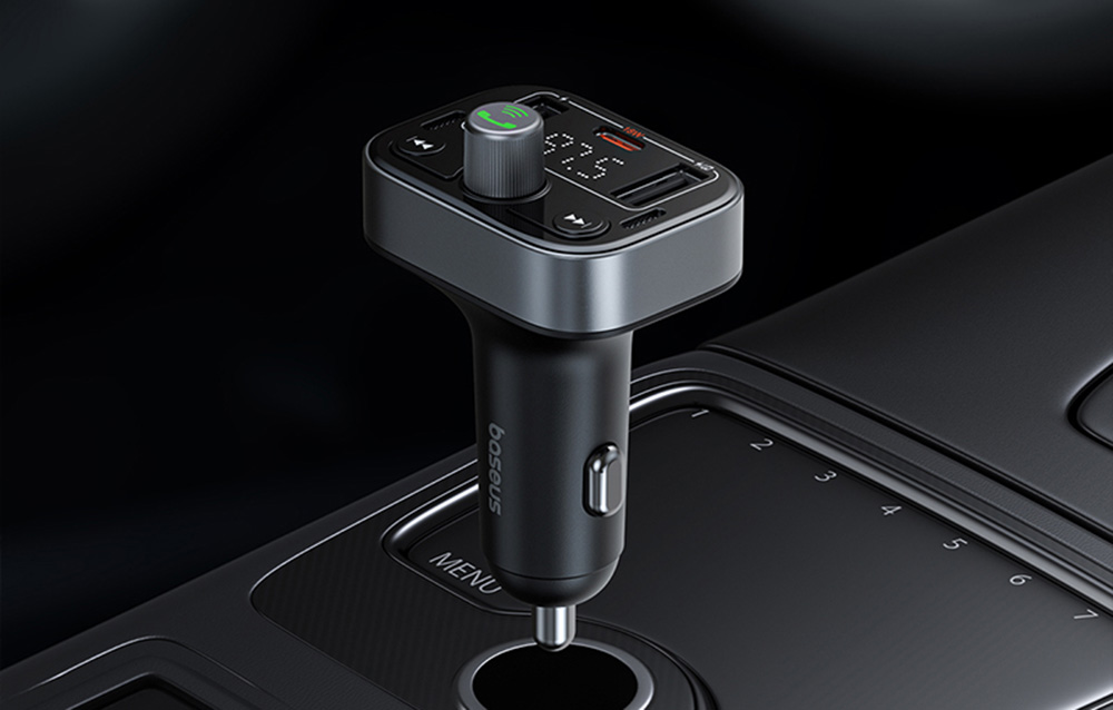 FM Transmitter Baseus S-09 Pro, Bluetooth (juodas) aprašymas - Prekės nuotrauka