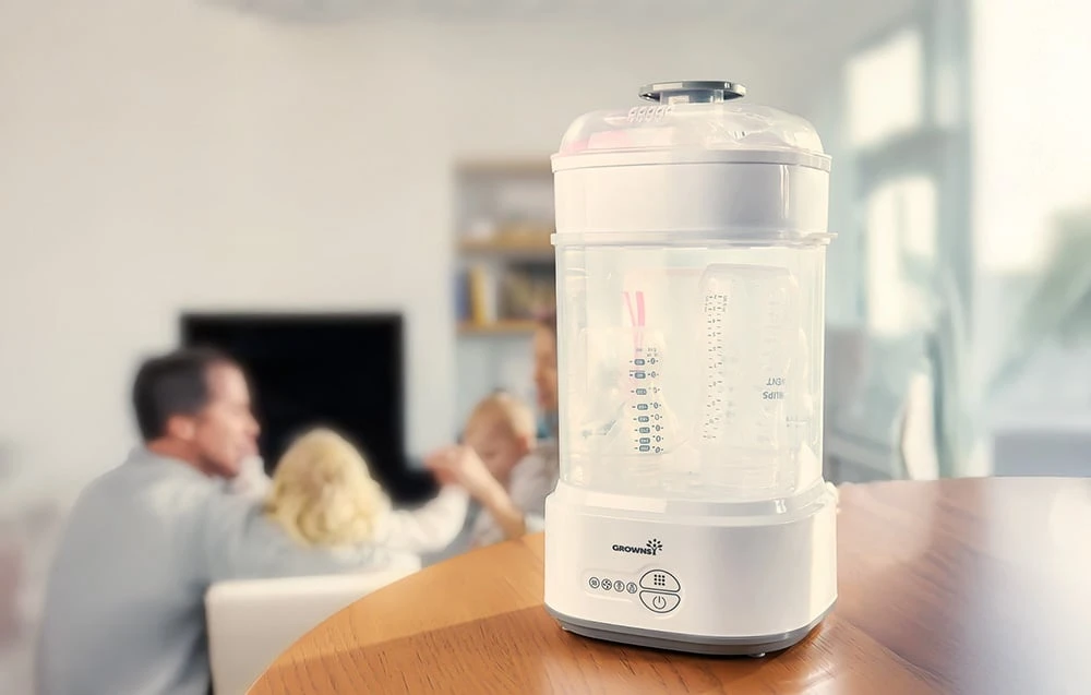 Grownsy bottle sterilizer with dryer (pilka) aprašymas - Prekės nuotrauka