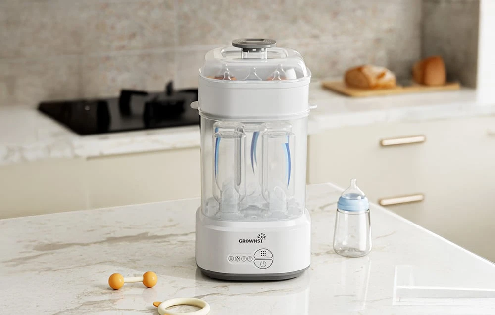 Grownsy bottle sterilizer with dryer (pilka) aprašymas - Prekės nuotrauka