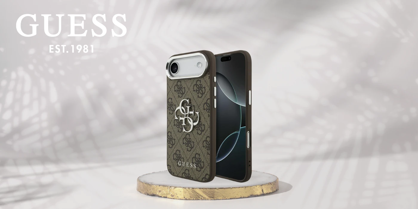 Dėklas Guess 4G Big 4G Classic Logo case for iPhone 17 Air - ruda and sidabrinis aprašymas - Prekės nuotrauka