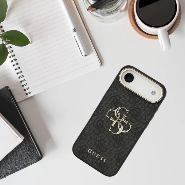 Dėklas Guess 4G Big 4G Classic Logo Case for iPhone Air - Juodas and Gold aprašymas - Prekės nuotrauka