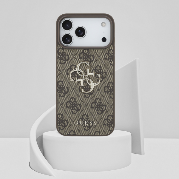 Dėklas Guess 4G Big Logo Case for iPhone 17 Pro / 18 Pro - Brown aprašymas - Prekės nuotrauka