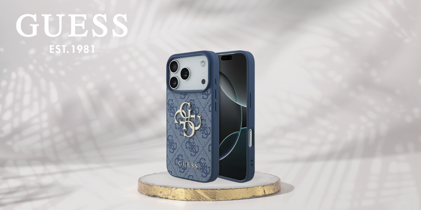Dėklas Guess GUSS 4G Big Logo Case, skirta iPhone 17 Pro Max / 18 Pro Max – Mėlyna aprašymas - Prekės nuotrauka