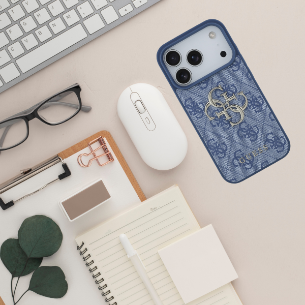 Dėklas Guess GUSS 4G Big Logo Case, skirta iPhone 17 Pro Max / 18 Pro Max – Mėlyna aprašymas - Prekės nuotrauka