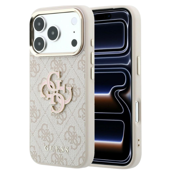 Dėklas Guess 4G & Big Resin Logo Case, skirta iPhone 17 Pro Max / 18 Pro Max – Rožinė aprašymas - Prekės nuotrauka