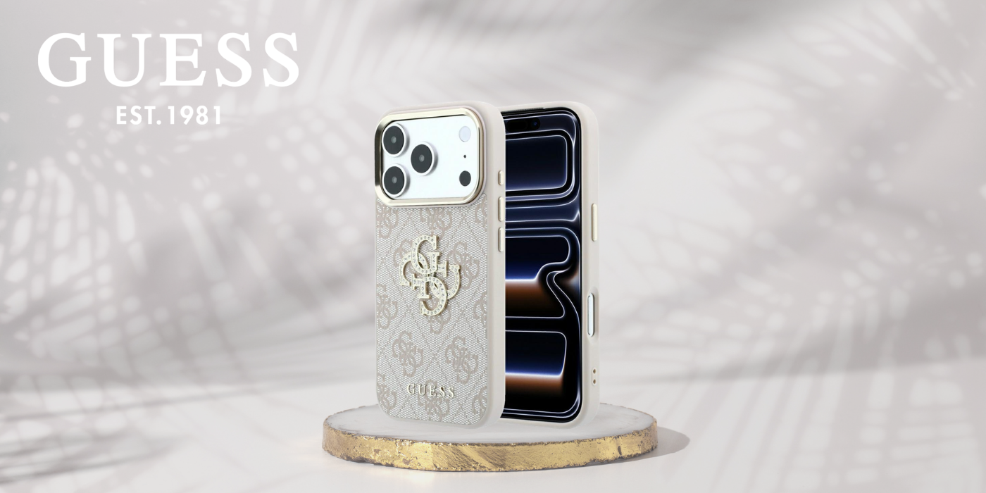 Dėklas Guess 4G & Big Strass Logo Case, skirta iPhone 17 Pro / 18 Pro - Rožinė aprašymas - Prekės nuotrauka