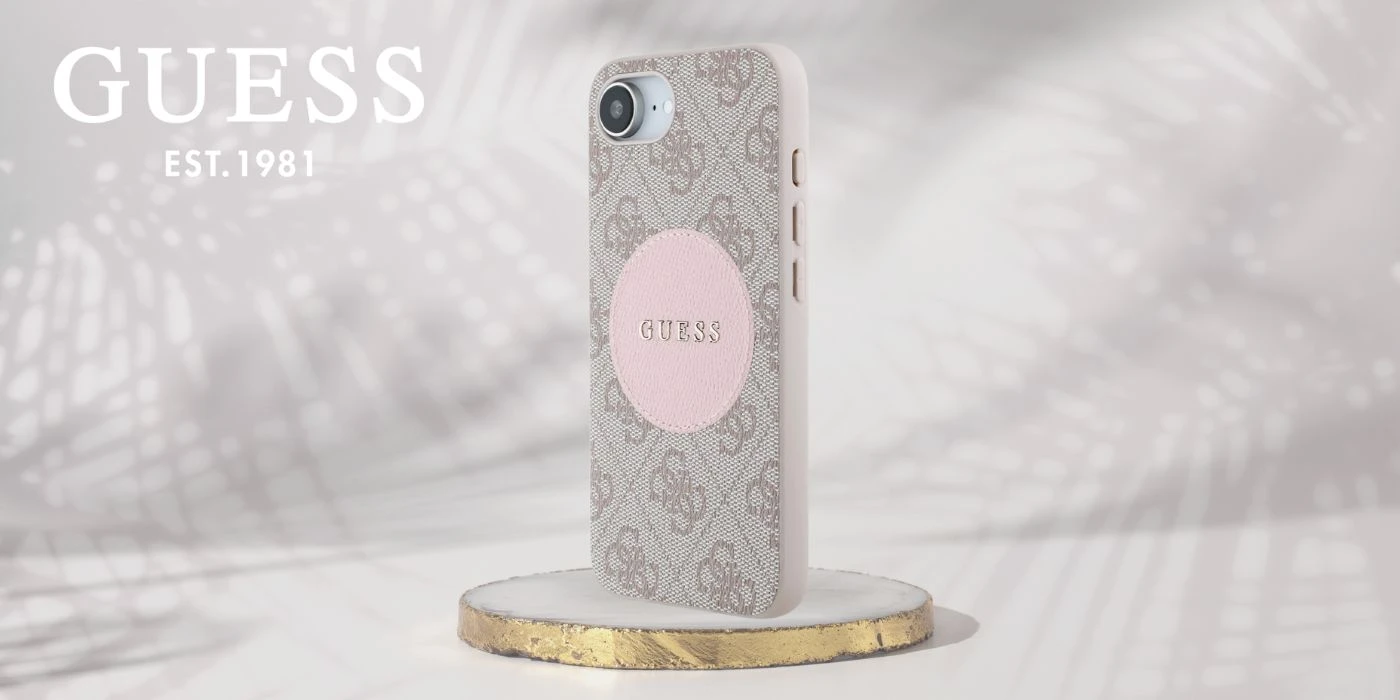 Guess 4G Circle Classic Logo MagSafe dėklas iPhone 16e - rožinis aprašymas - Prekės nuotrauka