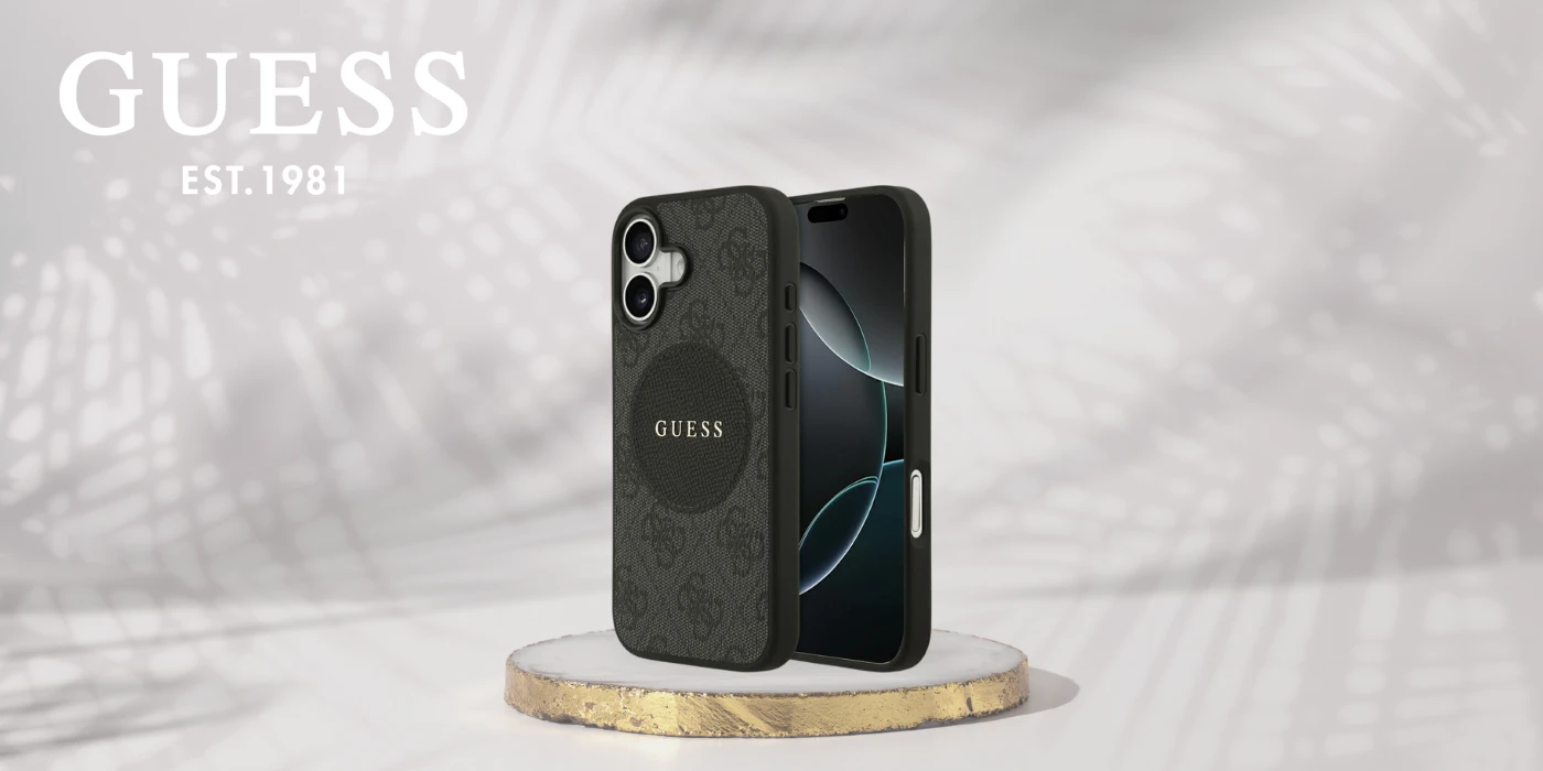 „Guess 4G Circle Classic Logo MagSafe“ dėklas, skirtas iPhone 17 - juodas aprašymas - Prekės nuotrauka