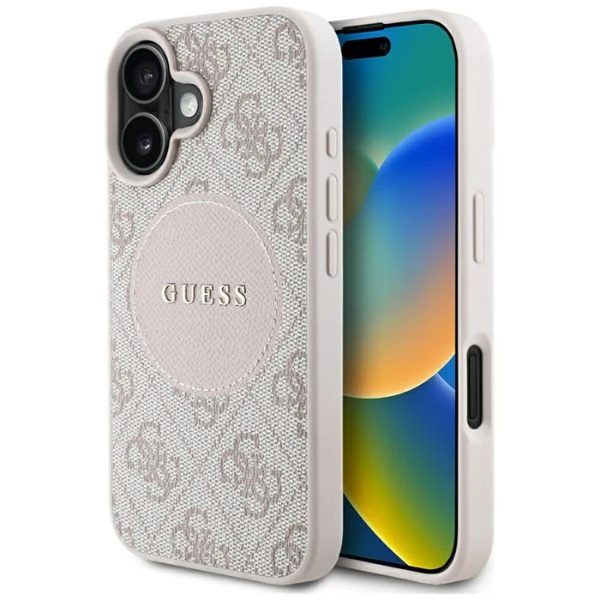 Guess 4G Circle Classic Logo MagSafe iPhone 16 Dėklas - Rožinė aprašymas - Prekės nuotrauka Guess 4G Circle Classic Logo MagSafe iPhone 16 Dėklas - Rožinė aprašymas - Prekės nuotrauka